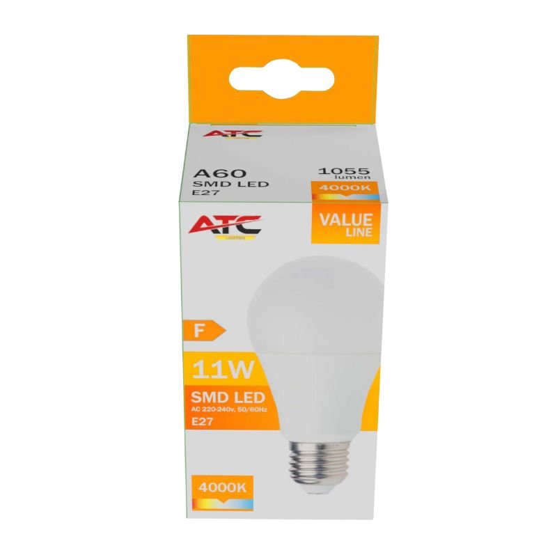 ATC SMD LED Λαμπτήρας A60 230V 11W/1055LM E27 4000K (25.001.0002) - Image 3