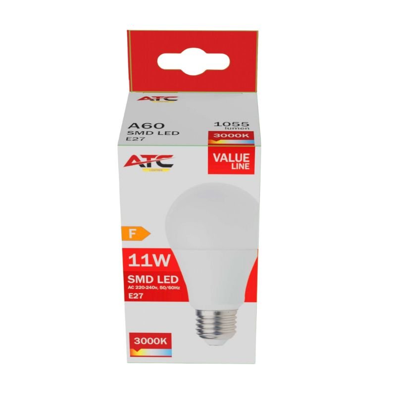ATC SMD Λαμπτήρας LED A60 230V 11W/1055LM E27 3000K (25.001.0001) - Image 3