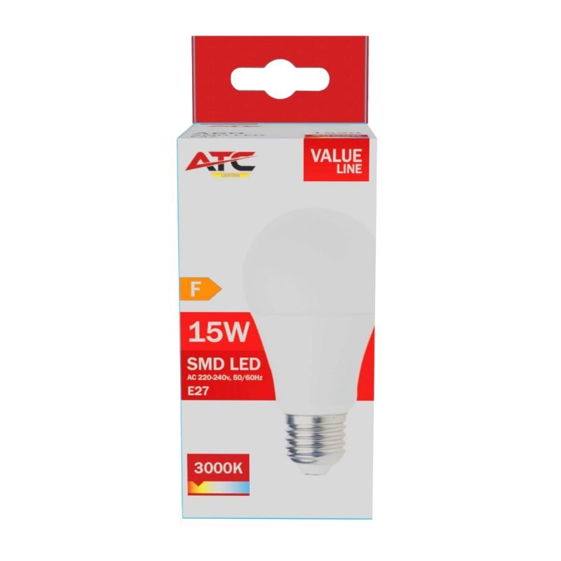 ATC SMD LED Λαμπτήρας A60 230V 15W/1520LM E27 3000K (25.001.0004) - Image 2