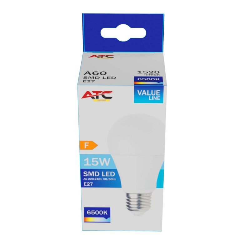 ATC SMD LED Λαμπτήρας A60 230V 15W/1520LM E27 6500K (25.001.0006) - Image 3