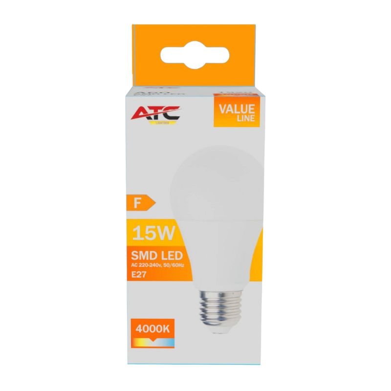 ATC SMD LED Λαμπτήρας A60 230V 15W/1520LM E27 4000K (25.001.0005) - Image 2