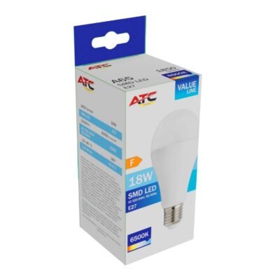 ATC SMD LED Λαμπτήρας A65 230V 18W/1850LM E27 6500K (25.001.0009)