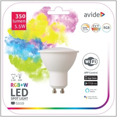 Avide LED Smart GU10 5.5W RGB+W WIFI APP Control (15.001.0066)