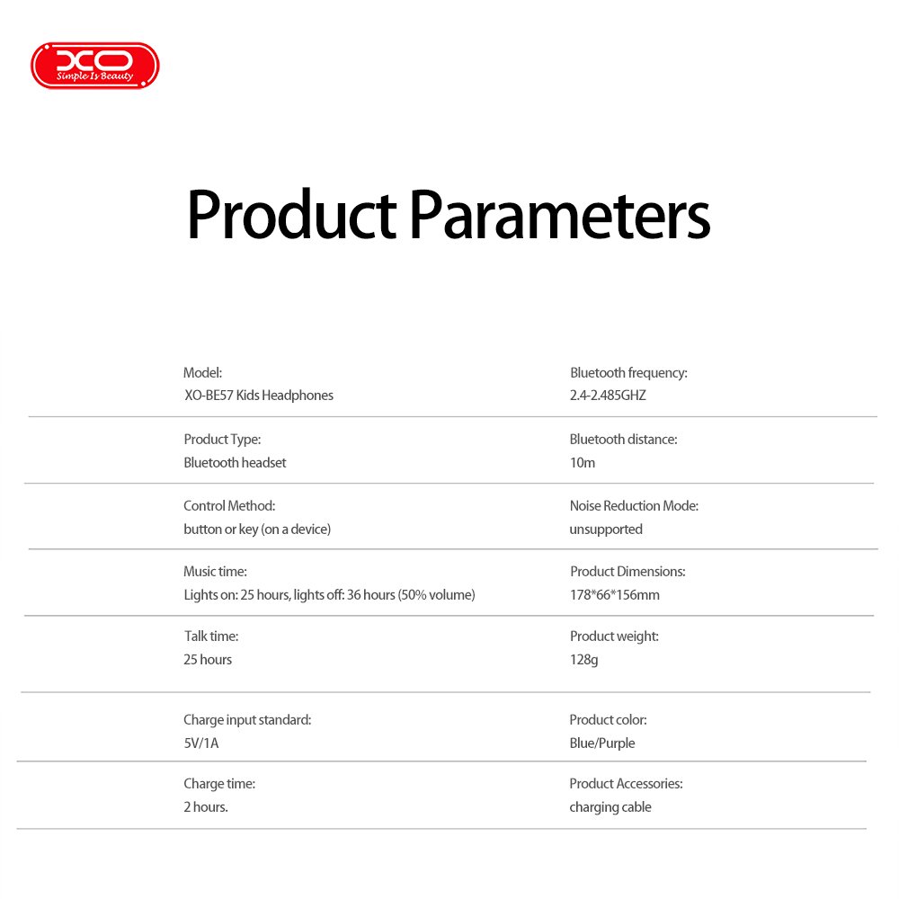 XO BE57 Ασύρματα Παιδικά Ακουστικά Κεφαλής Elf Μπλε (16.003.0192) - Image 4