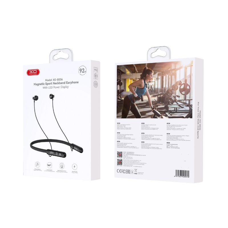 XO BS36 Αθλητικά Ακουστικά Λαιμού Neckband με Μαγνήτη (16.003.0195) - Image 2