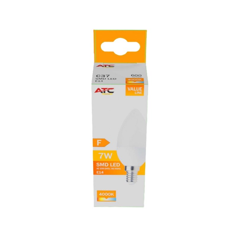 ATC SMD LED Κερί C37 230V 7W/600LM E14 4000K (25.001.0017) - Image 3