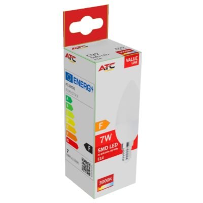 ATC SMD LED Κερί C37 230V 7W/600LM E14 3000K (25.001.0016)