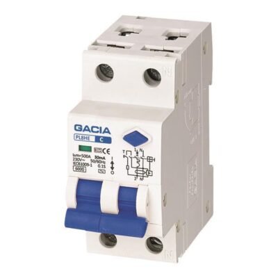 ΡΕΛΕ RCBO ΔΙΠΟΛΙΚΟ 10A 6KA 30mA 1+N B GACIA TYPE AC (500-43541)