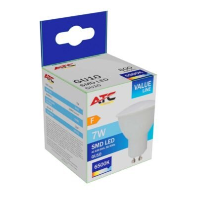 ATC SMD Λαμπτήρας LED Spot GU10 230V 7W/600LM 110° 6500K (25.001.0028)