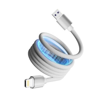 ATC-C6 Μαγνητικό Καλώδιο Φόρτισης USB-A σε Lightning 12W 1m Λευκό (20.003.0012)