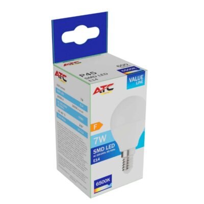 ATC SMD Λαμπτήρας LED Globe P45 230V 7W/600LM E14 6500K (25.001.0021)