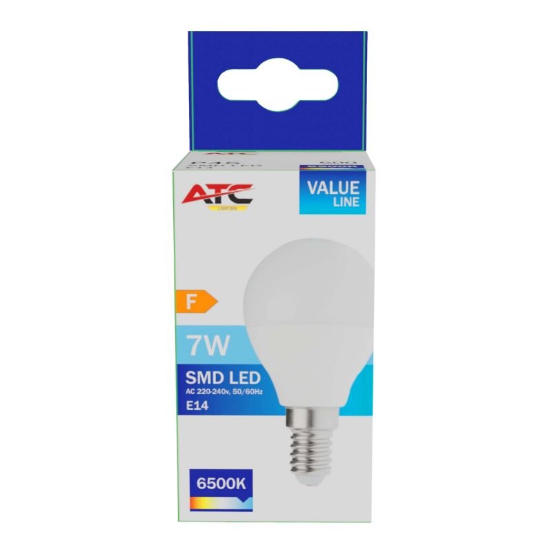 ATC SMD Λαμπτήρας LED Globe P45 230V 7W/600LM E14 6500K (25.001.0021) - Image 2