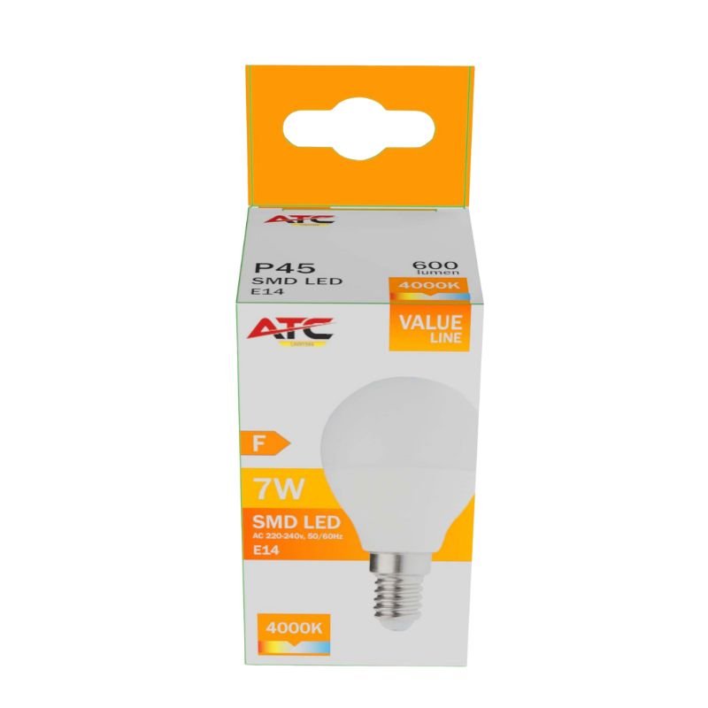ATC SMD Λαμπτήρας LED Globe P45 230V 7W/600LM E14 4000K (25.001.0020) - Image 3