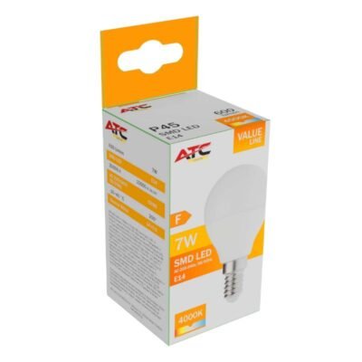 ATC SMD Λαμπτήρας LED Globe P45 230V 7W/600LM E14 4000K (25.001.0020)