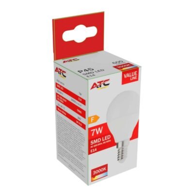 ATC SMD Λαμπτήρας LED Globe P45 230V 7W/600LM E14 3000K (25.001.0019)