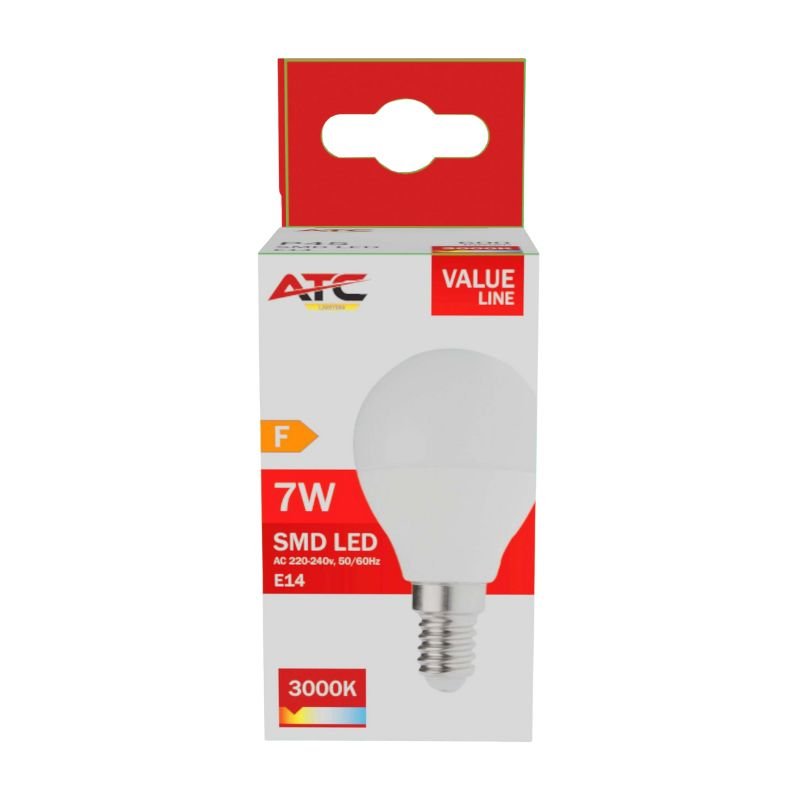 ATC SMD Λαμπτήρας LED Globe P45 230V 7W/600LM E14 3000K (25.001.0019) - Image 2