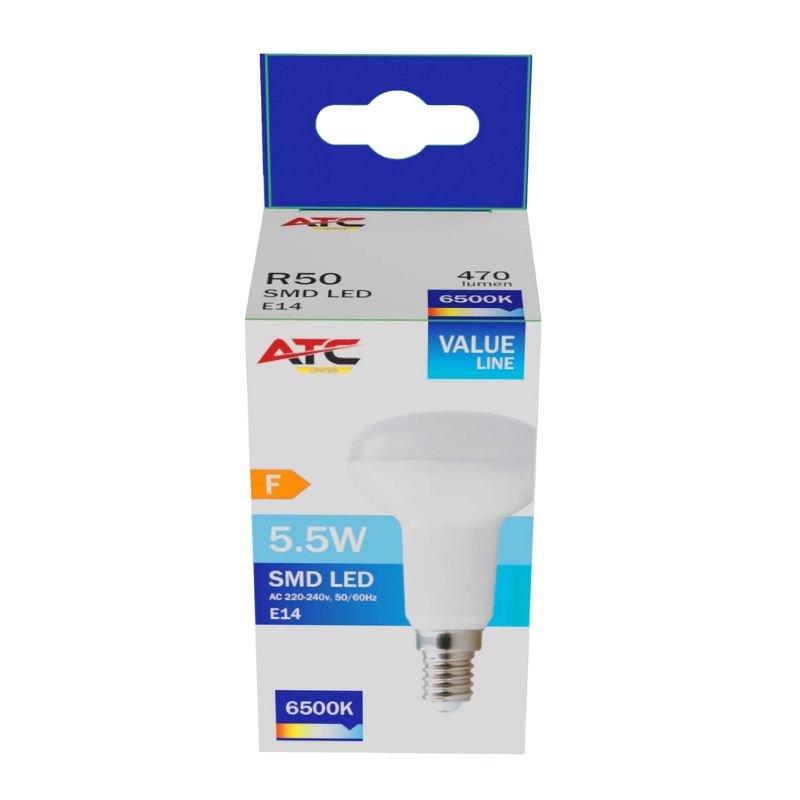 ATC SMD Λαμπτήρας LED Spot R50 230V 5.5W/470LM E14 6500K (25.001.0024) - Image 3