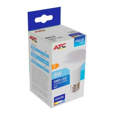ATC SMD Λαμπτήρας LED Spot R63 230V 8W/720LM E27 6500K (25.001.0025)