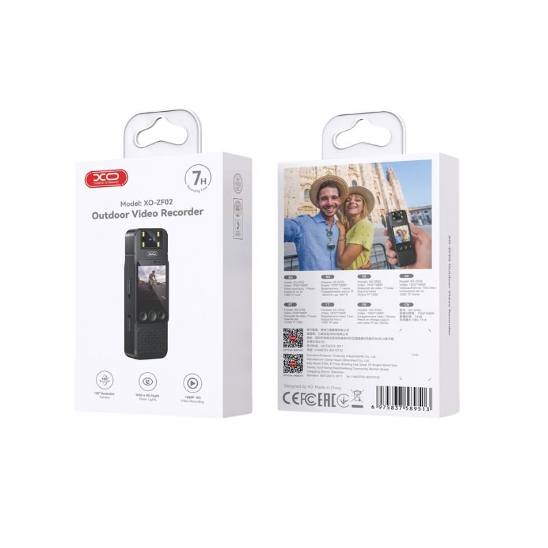 XO ZF02 Φορητή Βιντεοκάμερα 1080P με Οθόνη 1.3 ιντσών (16.001.0295) - Image 2