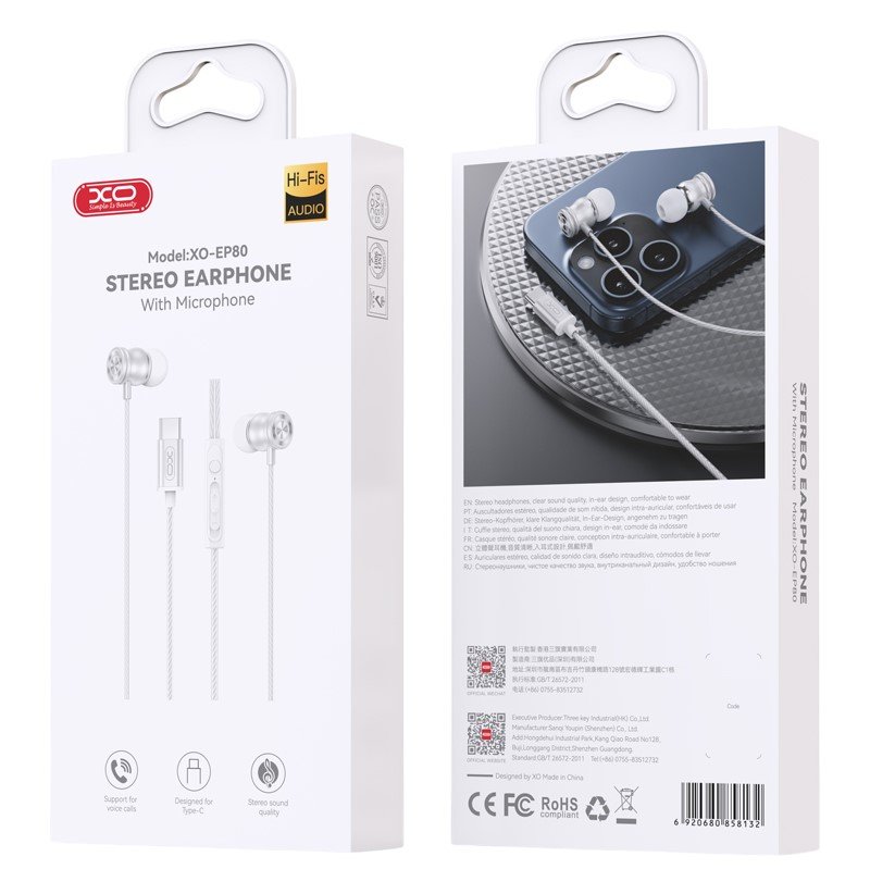 XO EP80 In ear Type-C Ψηφιακά Mεταλλικά Ακουστικά (16.002.0084) - Image 4