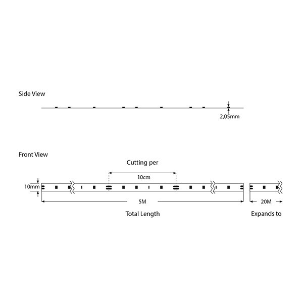ΤΑΙΝΙΑ LED 5M 16W 24V RGBW 4000K IP20 PRO (145-70244) - Image 2