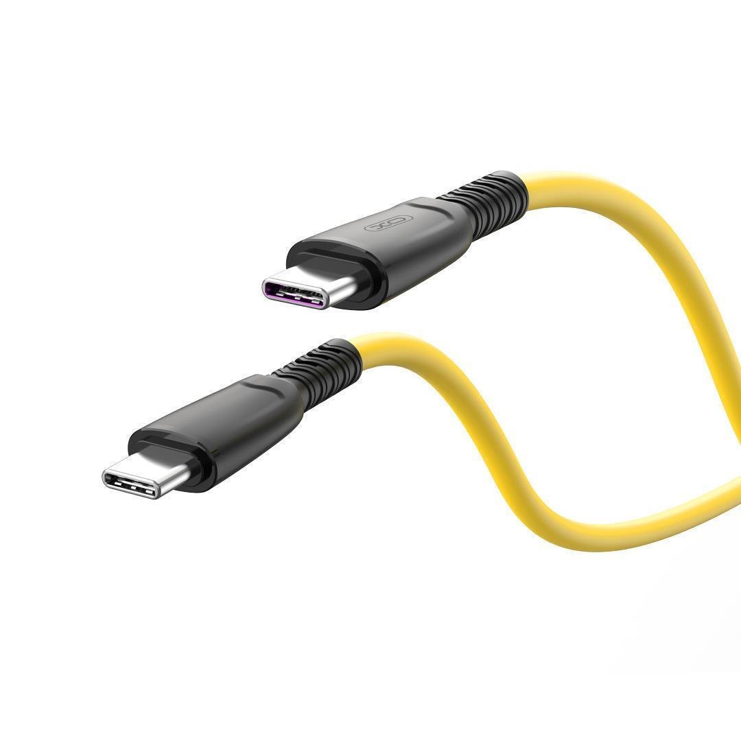XO NB-Q246B PD Type-c σε Lightning 60W Καλώδιο Δεδομένων 1M Κίτρινο (16.005.0369)