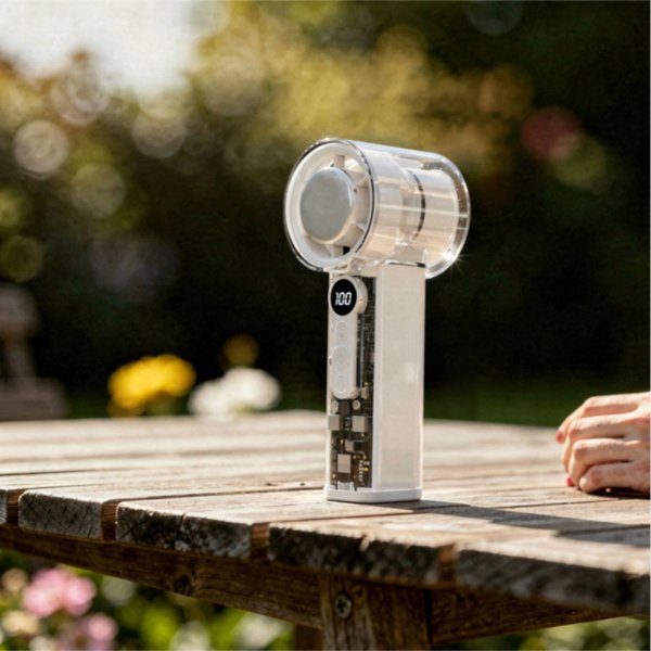 ΑΝΕΜΙΣΤΗΡΑΣ ΧΕΙΡΟΣ ΜΕ ΕΠΙΦΑΝΕΙΑ ΨΥΞΗΣ ΕΠΑΝΑΦΟΡΤΙΖΟΜΕΝΟΣ Φ6 ΛΕΥΚΟ-ΔΙΑΦΑΝΟ (300-20556) - Image 2