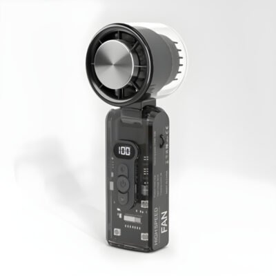 ΑΝΕΜΙΣΤΗΡΑΣ ΧΕΙΡΟΣ ΜΕ ΕΠΙΦΑΝΕΙΑ ΨΥΞΗΣ ΚΑΙ LED ΦΩΣ ΕΠΑΝΑΦΟΡΤΙΖΟΜΕΝΟΣ Φ6 ΜΑΥΡΟ-ΔΙΑΦΑΝΟ (300-20560)