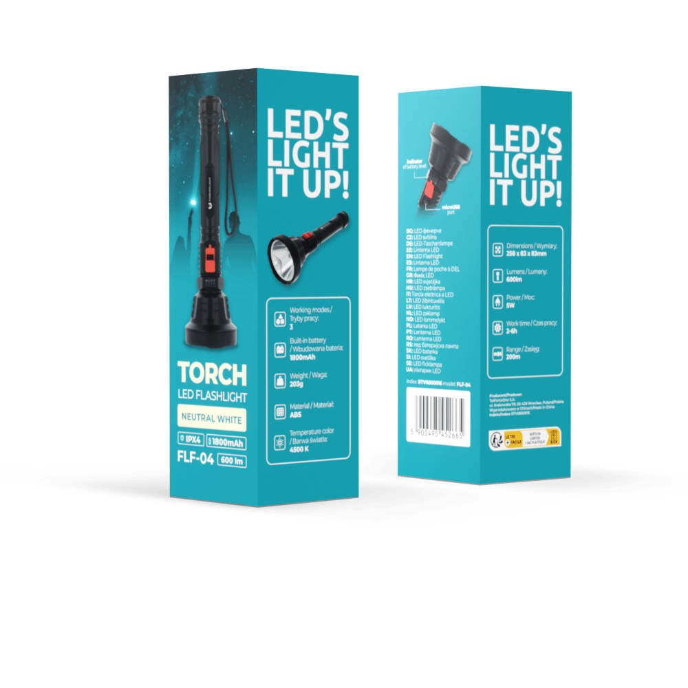 Forever Light LED flashlight TORCH 1800mAh 600lm FLF-04 (RTV0800016) - Image 13
