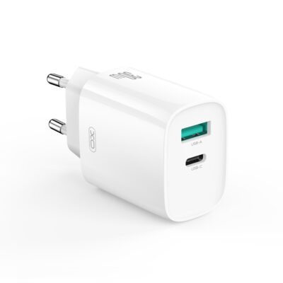 XO wall charger CE30 PD 30W 1x USB-C 1x USB white (GSM188178)