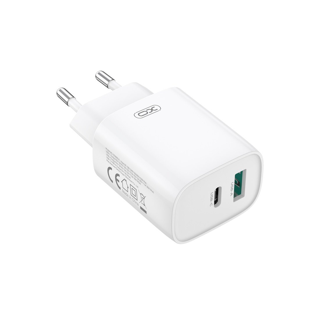 XO wall charger CE30 PD 30W 1x USB-C 1x USB white (GSM188178) - Image 5