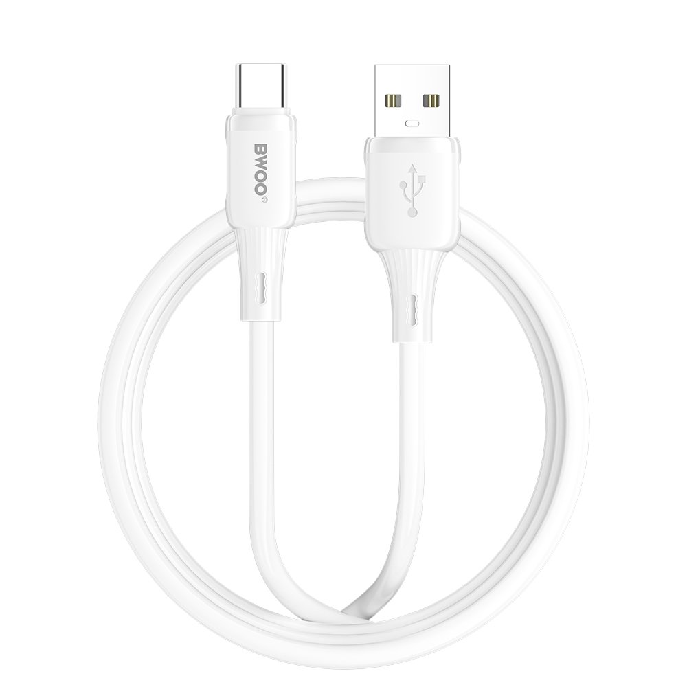BWOO 3A silicone cable X329C USB - USB-C 1m white (GSM194970)