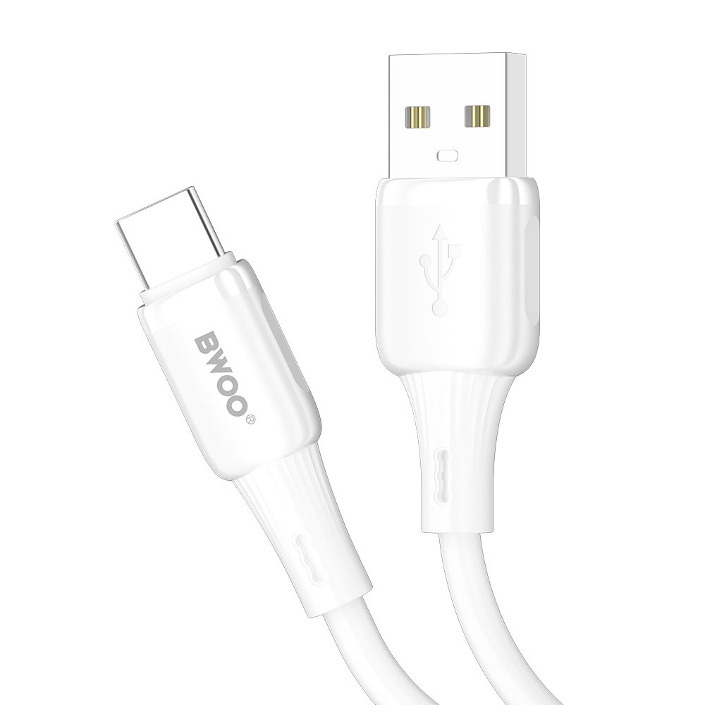 BWOO 3A silicone cable X329C USB - USB-C 1m white (GSM194970) - Image 3
