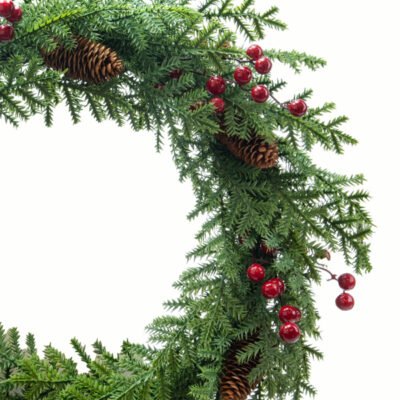 ΣΤΕΦΑΝΙ, ΜΕ BERRIES ΚΑΙ ΚΟΥΚΟΥΝΑΡΙΑ, PE, 60cm (600-48329)