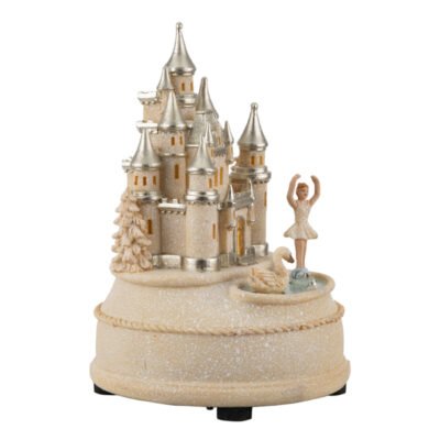 ΠΑΡΑΜΥΘΕΝΙΟ ΚΑΣΤΡΟ, ΜΕ ΜΠΑΛΑΡΙΝΑ ΚΑΙ ΚΥΚΝΟ, ΜΕ ΜΟΥΣΙΚΗ, ΜΠΑΤΑΡΙΑΣ, 11.5×11.5x16cm (600-48380)