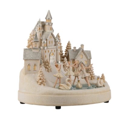 ΠΑΡΑΜΥΘΕΝΙΟ ΚΑΣΤΡΟ, ΜΕ ΜΠΑΛΑΡΙΝΕΣ ΚΑΙ ΚΥΚΝΟΥΣ, ΜΕ ΜΟΥΣΙΚΗ ΚΑΙ ΚΙΝΗΣΗ, ΜΠΑΤΑΡΙΑΣ, 29×24.5×27.5cm (600-48382)