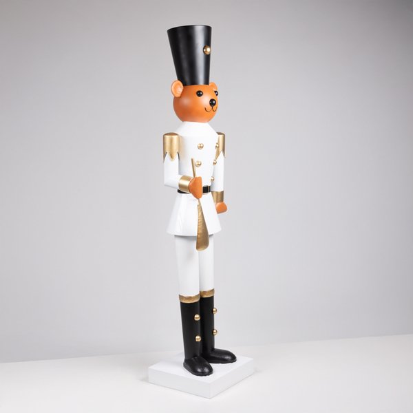 ΑΡΚΟΥΔΟΣ ΣΤΡΑΤΙΩΤΗΣ, ΛΕΥΚΟΣ, ΜΕΤΑΛΛΙΚΟΣ, 41x35x160cm (600-48623)