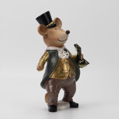 ΠΟΝΤΙΚΟΥΛΗΣ, ΧΡΥΣΟ ΚΑΦΕ, ΜΕ ΤΡΟΜΠΕΤΑ, ΠΟΛΥΡΕΖΙΝ, 13×10.5×21.5cm (600-48639)