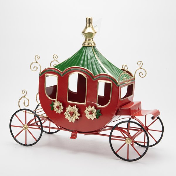 ΑΜΑΞΑ, ΜΕΤΑΛΛΙΚΗ, ΚΟΚΚΙΝΗ ΜΕ ΠΡΑΣΙΝΟ, 38x15.80x32.50cm (600-48723) - Image 2