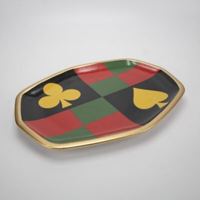 ΚΕΡΑΜΙΚΟ ΠΙΑΤΟ, ΜΕ ΜΟΤΙΒΟ ΤΡΑΠΟΥΛΑΣ, 31×2.5×22.5cm (600-48756)