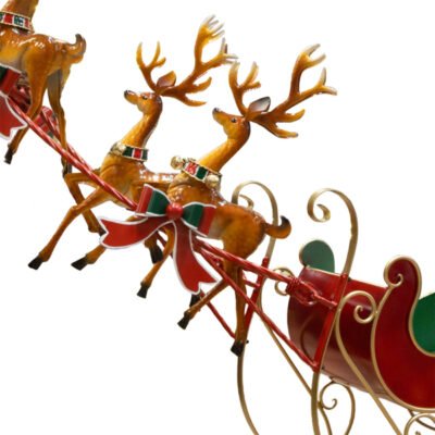 ΜΕΤΑΛΛΙΚΟ ΕΛΚΗΘΡΟ ΜΕ 7 ΤΑΡΑΝΔΟΥΣ, ΚΟΚΚΙΝΟ ΠΡΑΣΙΝΟ, 160x143x160cm (600-49078)