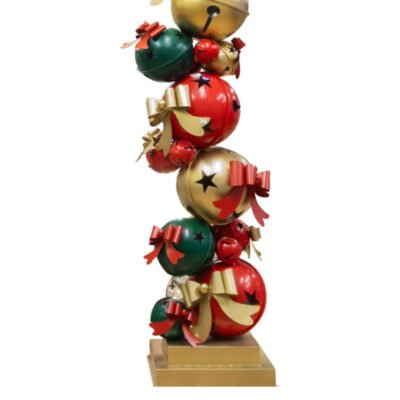 ΚΑΜΑΡΑ ΜΕΤΑΛΛΙΚΗ ΜΕ ΜΠΑΛΕΣ ΚΑΙ ΧΡΥΣΟ ΦΙΟΓΚΟ, 282x55x330cm (600-49079)