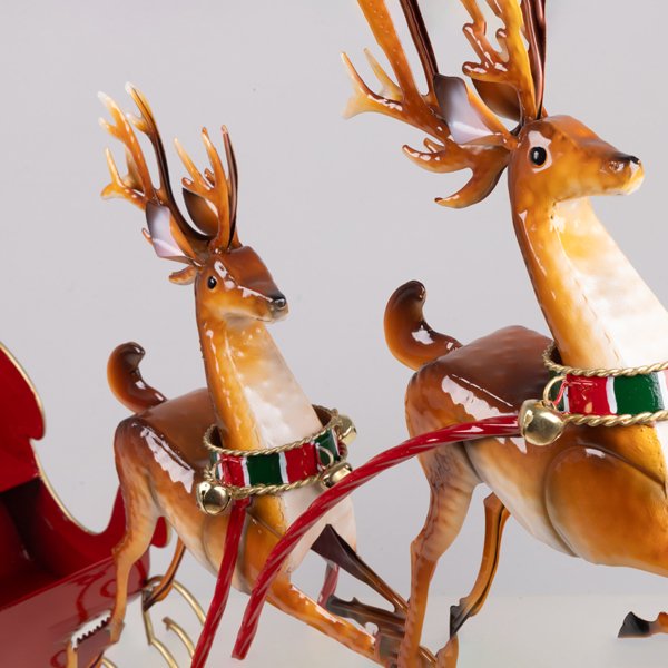 ΜΕΤΑΛΛΙΚΟ ΕΛΚΗΘΡΟ ΜΕ 2 ΤΑΡΑΝΔΟΥΣ, ΚΟΚΚΙΝΟ, 90.5x17.8x57.8cm (600-49084) - Image 3