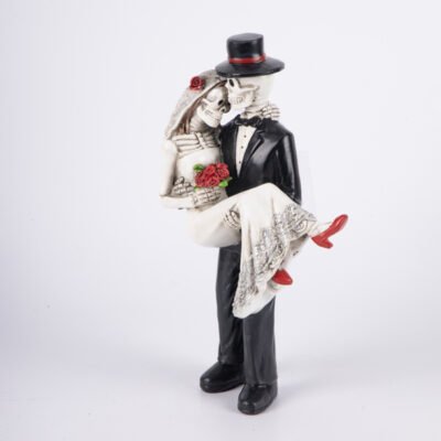 ΔΙΑΚΟΣΜΗΤΙΚΟ ΠΟΛΥΡΕΖΙΝ HALLOWEEN, ΝΥΦΙΚΟ ΖΕΥΓΑΡΙ ΣΚΕΛΕΤΟΣ, 15.9×8.4x28cm (600-49151)