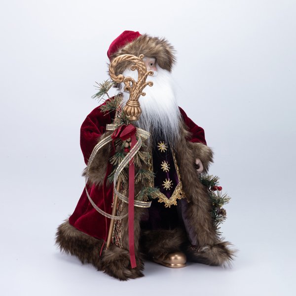 ΑΓΙΟΣ ΒΑΣΙΛΗΣ ΜΕ ΑΡΙΣΤΟΚΡΑΤΙΚΗ ΜΠΟΡΝΤΟ ΦΟΡΕΣΙΑ ΚΑΙ ΣΚΗΠΤΡΟ, 45cm (600-49337)