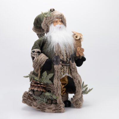 ΑΓΙΟΣ ΒΑΣΙΛΗΣ ΜΕ ΡΟΥΣΤΙΚ ΚΑΦΕ ΦΟΡΕΣΙΑ ΚΑΙ ΚΟΥΚΟΥΒΑΓΙΑ, 45cm (600-49340)