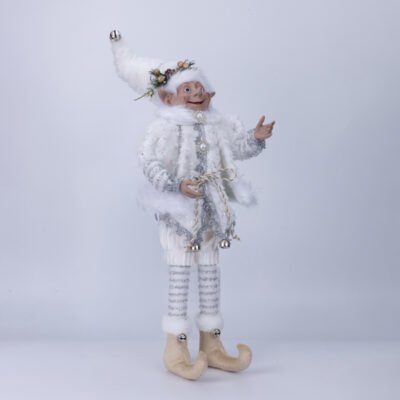 ΑΡΛΕΚΙΝΟΣ ΜΕ ΛΕΥΚΗ ΓΟΥΝΙΝΗ ΦΟΡΕΣΙΑ ΜΕ ΑΣΗΜΙ ΛΕΠΤΟΜΕΡΕΙΕΣ, 63cm (600-49343)