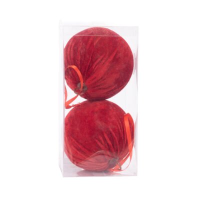 ΒΕΛΟΥΔΙΝΗ ΜΠΑΛΑ ΚΟΚΚΙΝΗ, ΣΕΤ 2TMX, 12cm (600-49434)