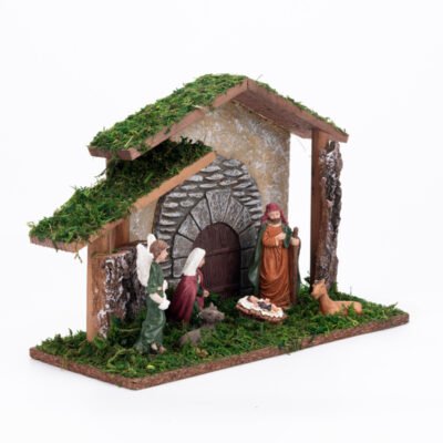 ΦΑΤΝΗ ΜΕ 6 ΦΙΓΟΥΡΕΣ ΚΑΙ ΛΕΠΤΟΜΕΡΕΙΕΣ ΑΠΌ ΦΛΟΙΟ ΔΕΝΤΡΟΥ, 30x12x20cm (600-49448)