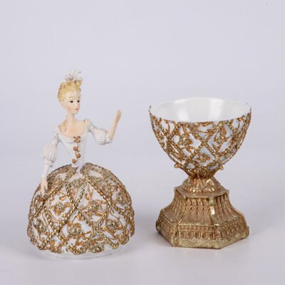 ΑΥΓΟ ΦΑΜΠΕΡΖΕ, ΜΕ ΧΡΥΣΗ ΒΑΣΗ, ΠΟΛΥΡΕΖΙΝ, 8.3×7.4x21cm (600-49492)